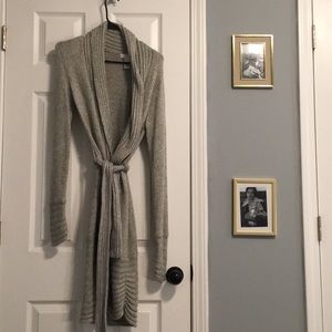 Long Light Gray Cardigan